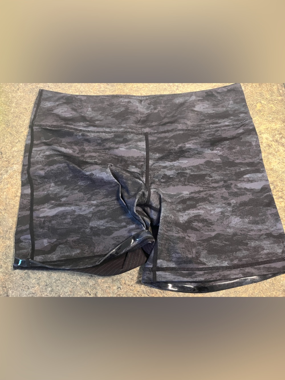 IAB No Ride 5” Gray/Black Camo Athletic Shorts XL